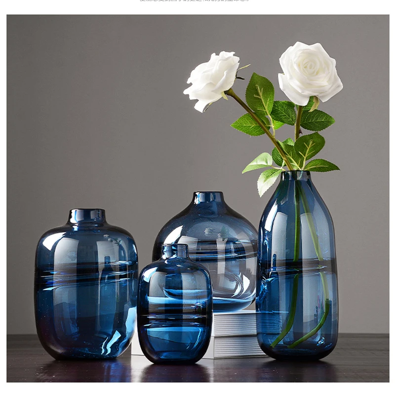 

Vase Home Decor Nordic Glass Living Room Decoration Jarrones Decorativos